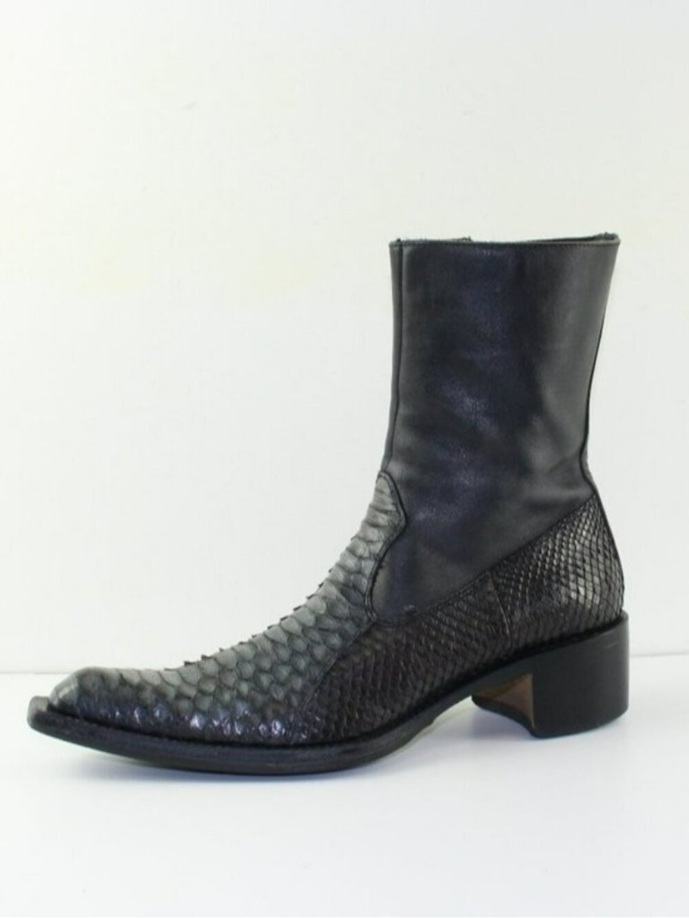 Shoto Italy Snake Skin Western Cowboy Style Ankle Boots (EU 40 / 7.5 US) - Picture 5 of 12